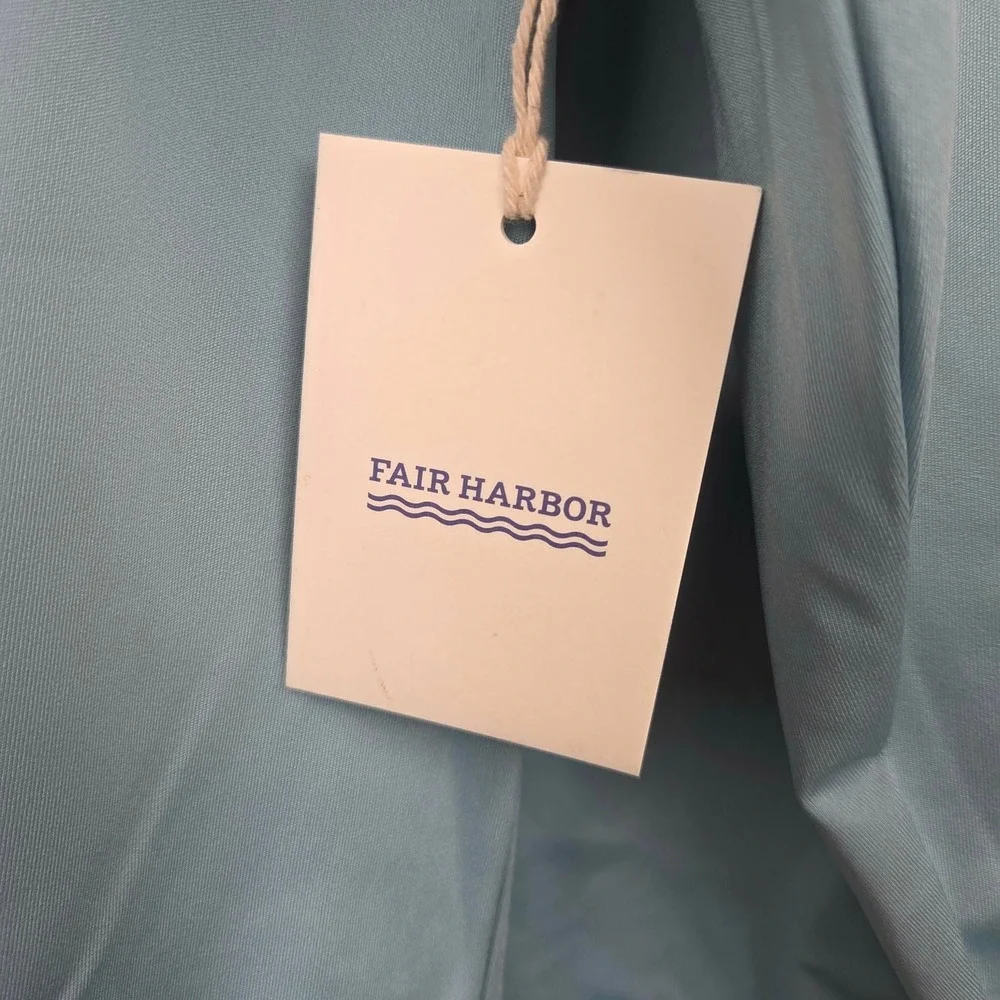 Fair Harbor Mens Rashguard Bay Blue XL UPF 50 Long Sleeve Swim Shirt Beach NWT